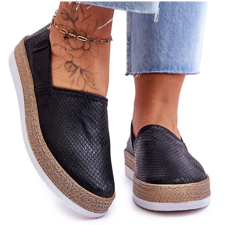 Alpargatas Piel Mocasines Big Star LL276002 Negro