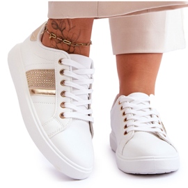 Deportivas Mujer Con Jets Blanco-Oro Axelle