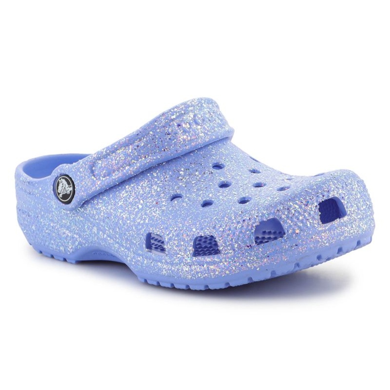Zuecos Crocs Classic Glitter Clog K Jr 206993-5Q6 azul