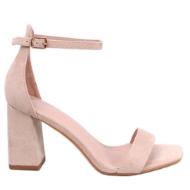 Sandalias tacón Aisha Beige