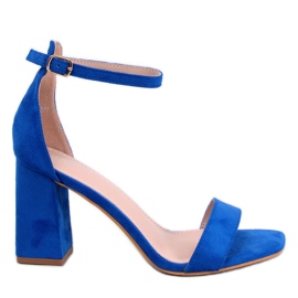 Sandalias tacón Aisha Marino azul