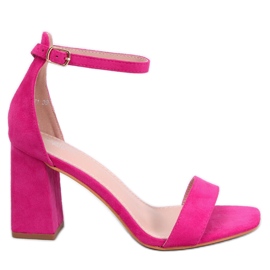 Sandalias tacón Aisha Fucsia rosa