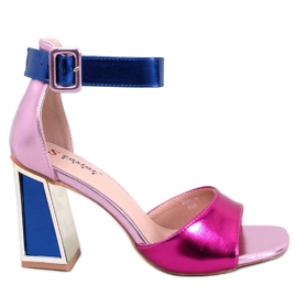 Seastar Sandalias con tacón geométrico de Marshmello Rose rosa