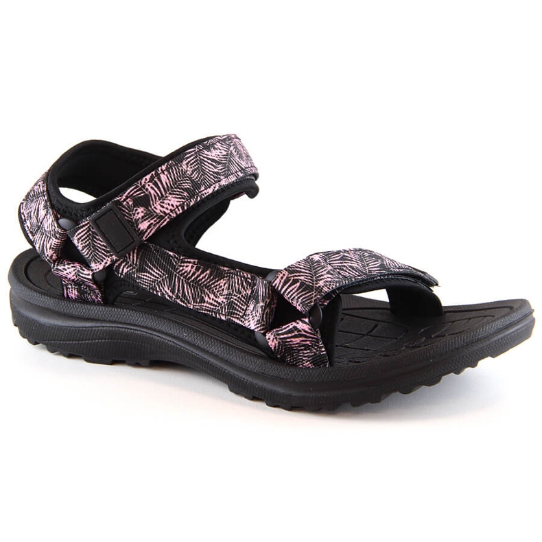 News Novedades 5630 sandalias deportivas de mujer negras con velcro negro
