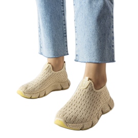 Zapatillas slip-on deportivas beige claro de Obenor