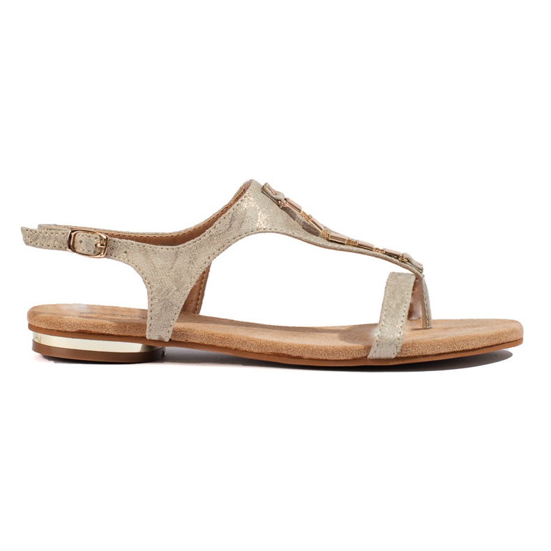 Sandalias planas Shelovet doradas dorado