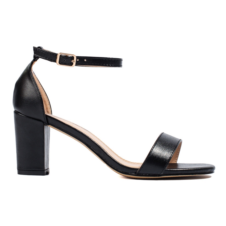 Sandalias negras tacón Shelovet negro