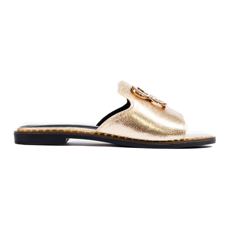 Chanclas de mujer Shelovet con adornos dorados
