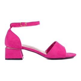 Sandalias rosas de tacón bajo Shelovet