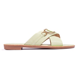 Pantuflas Shelovet verdes para mujer