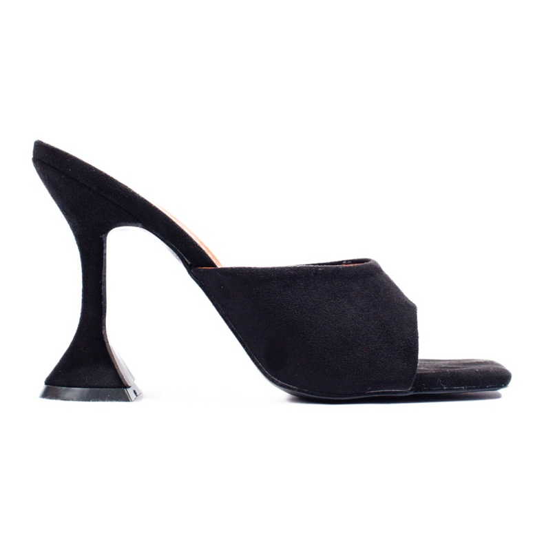 Sandalias de tacón en ante negras de Shelovet negro