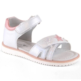 Sandalias velcros Miss Jr EVE427B plata