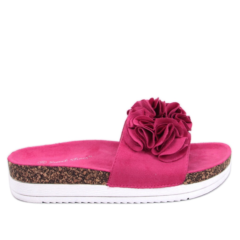 BM Pantuflas Rizzo Flor Melocotón Fucsia rosado