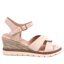 BM Alpargatas beige con cuña Sermon