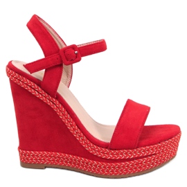 BM Sandalias cuña Wexler DK.RED rojo