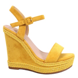 BM Wexler Sandalias cuña amarillas amarillo