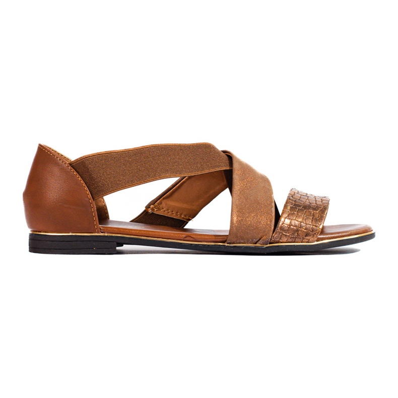 Sandalias planas mujer Shelovet marrón