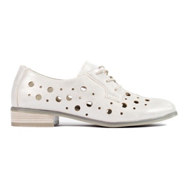 W. Potocki Zapatos mujer calados con cordones Potocki plata