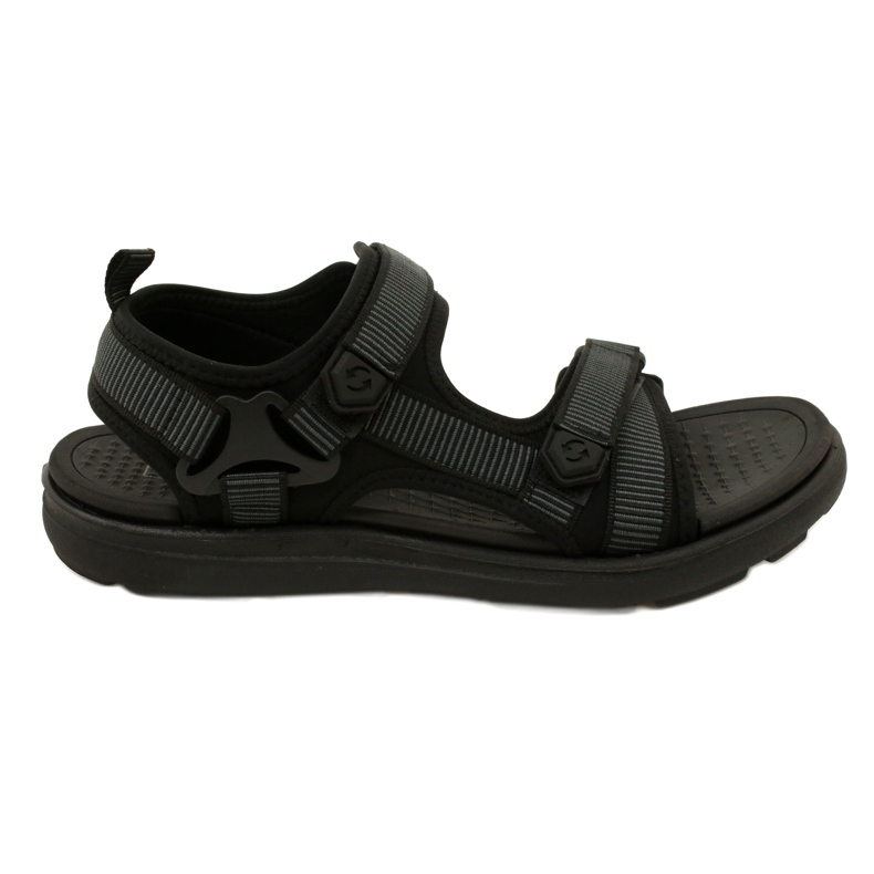News Sandalias deportivas de hombre negras con velcro Novedad 23MN11-5623 negro