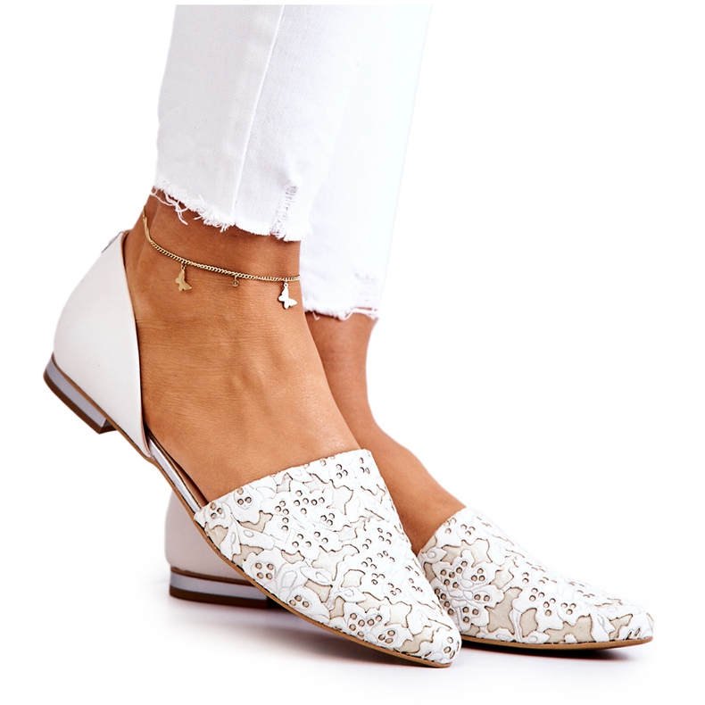 Bailarinas Elegantes de Piel Laura Messi 1110 Beige