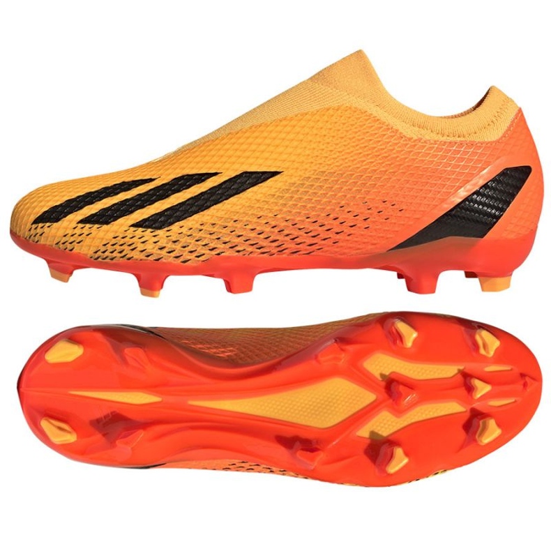Adidas X Speedportal.3 Ll Fg M GZ5067 zapatos de fútbol naranja naranjas y tintos