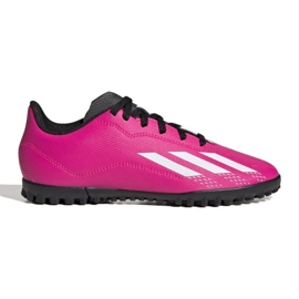 Botas de fútbol Adidas X Speedportal.4 Tf Jr GZ2446 rosa rosas y morados
