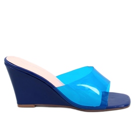 Chanclas Rocks Blue con cuña transparente azul Chanclas Rocks Blue con cuña transparente azul