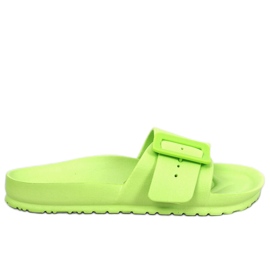 BM Chanclas de goma verde Romero con hebilla