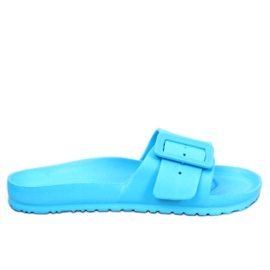 BM Chanclas de goma con hebilla Romero L.BLUE azul