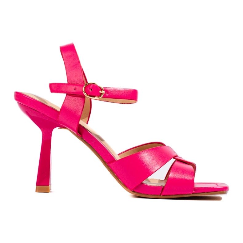 Sandalia bloque Shelovet fucsia rosado