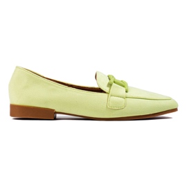Mocasines mujer Shelovet en ante verde