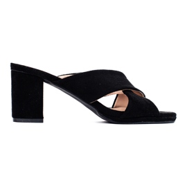Zapatillas de ante negras de Shelovet negro