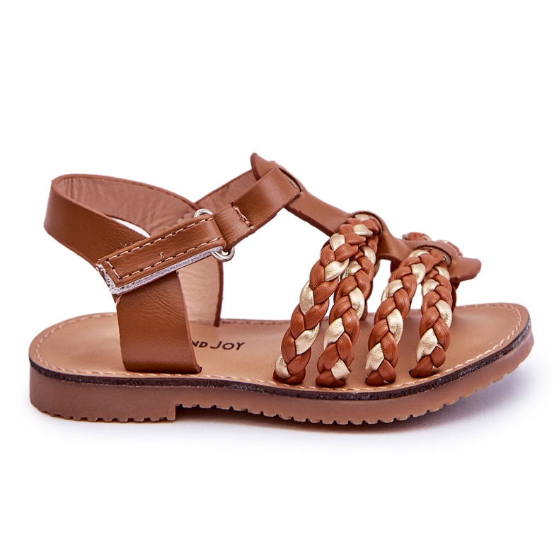 Sandalias Infantiles Con Tiras Velcro Marrón Sammy