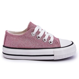 Zapatillas Infantiles Con Cordones Rosa Sucio Wella