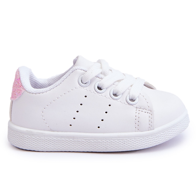 FR1 Deportivas Infantiles Blanco y Rosa Brillo