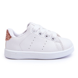 FR1 Deportivas Infantiles Blanco y Oro Rosa Brillo