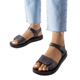 Sandalias negras con parte superior decorativa de Phillip negro