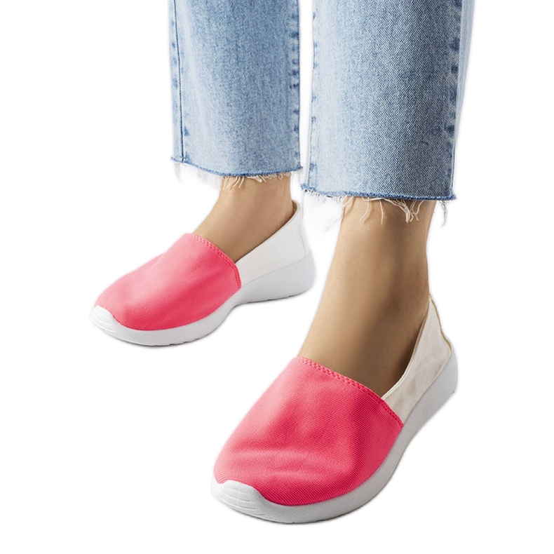 Inna Zapatillas slip-on blancas y rosas de Winding rosado Inna Zapatillas slip-on blancas y rosas de Winding rosado