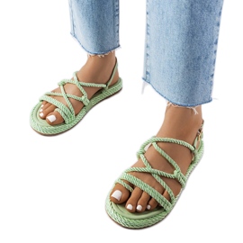 Sandalias trenzadas verdes de Burwell