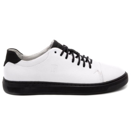 Polbut Zapato piel hombre 2109 blanco con negro
