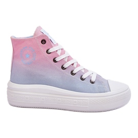 Zapatillas Altas Con Plataforma Big Star LL274A191 Rosa-Azul rosado