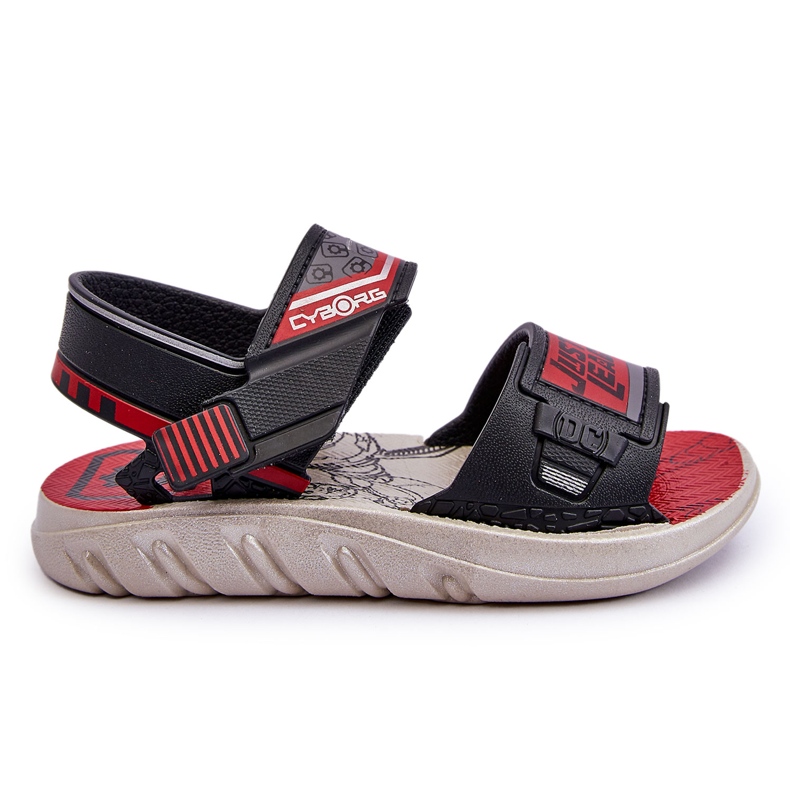 Sandalias Infantiles Grendene Kids JJ385011 Negro y Rojo