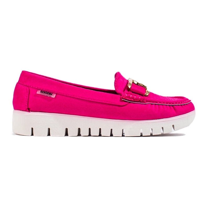 Mocasines de ante con suela gruesa Shelovet rosa rosado