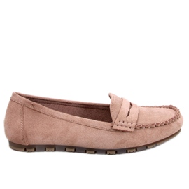 Mocasines mujer Anaya Kaki de ante beige