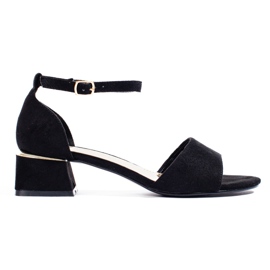 Sandalias negras de tacón bajo Shelovet negro