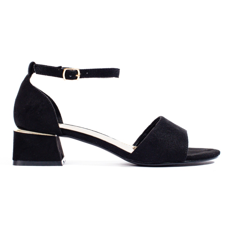 Sandalias negras de tacón bajo Shelovet negro