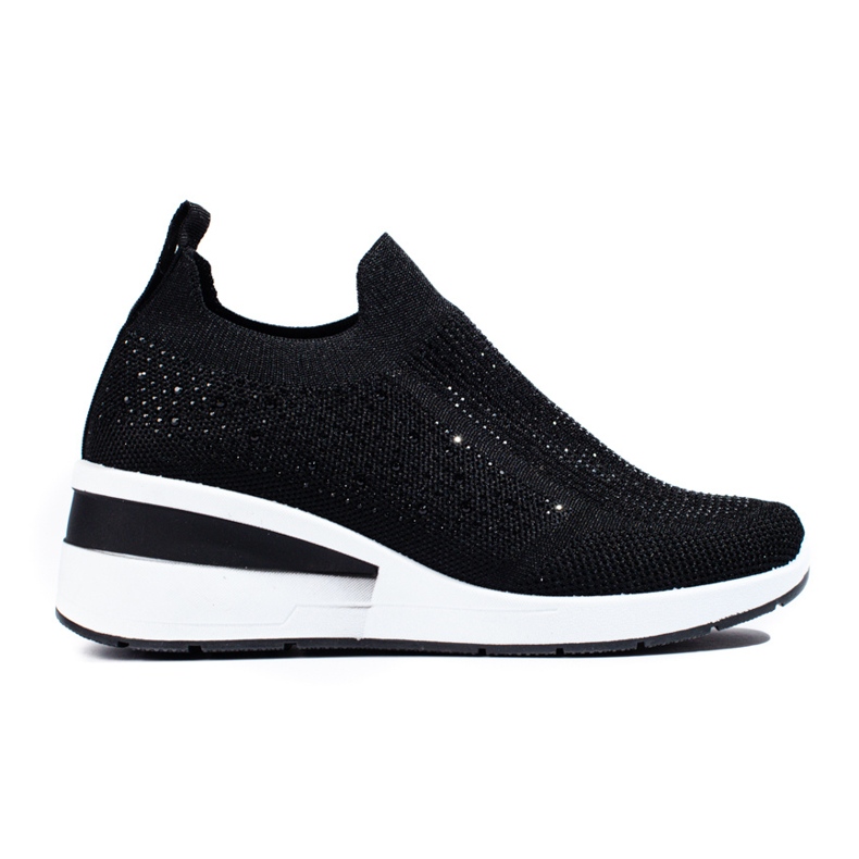 Deportivas cuña Shelovet textil negro