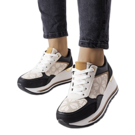 Zapatillas negras con cuña de Pouliotte negro