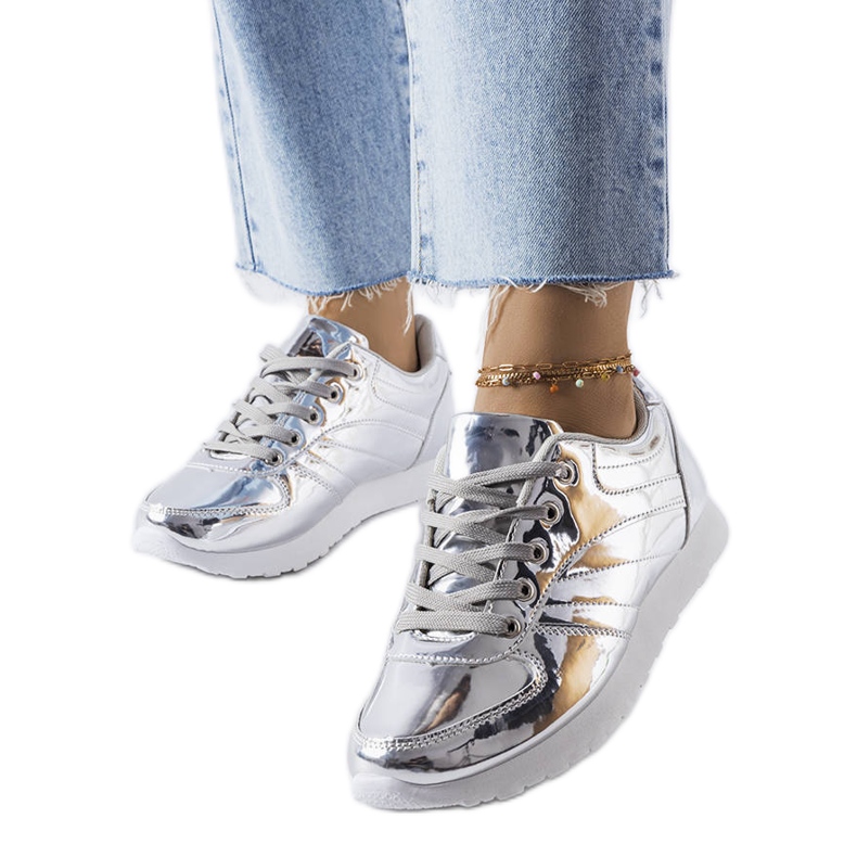 Zapatillas plateadas Quessy plata