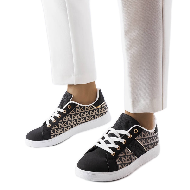Zapatillas deportivas negras decoradas con el monograma Bolduc negro
